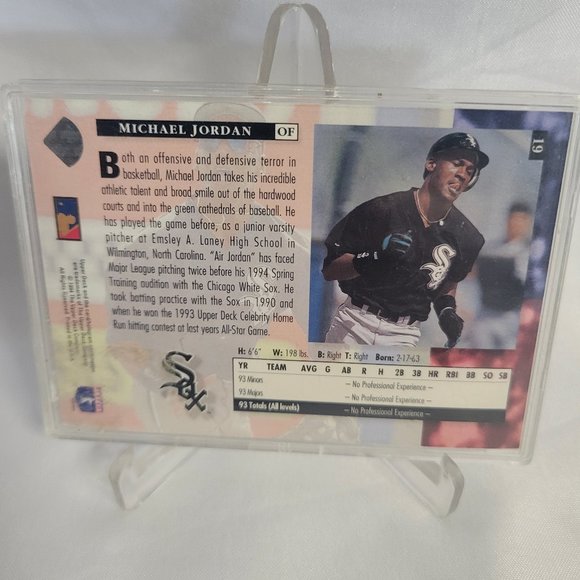 Michael Jordan 1994 Upper Deck Star Rookie Baseball Card #19 - Picture 2 of 4